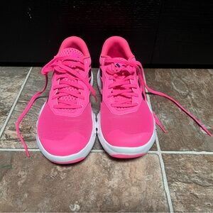 Pink adidas training shoes